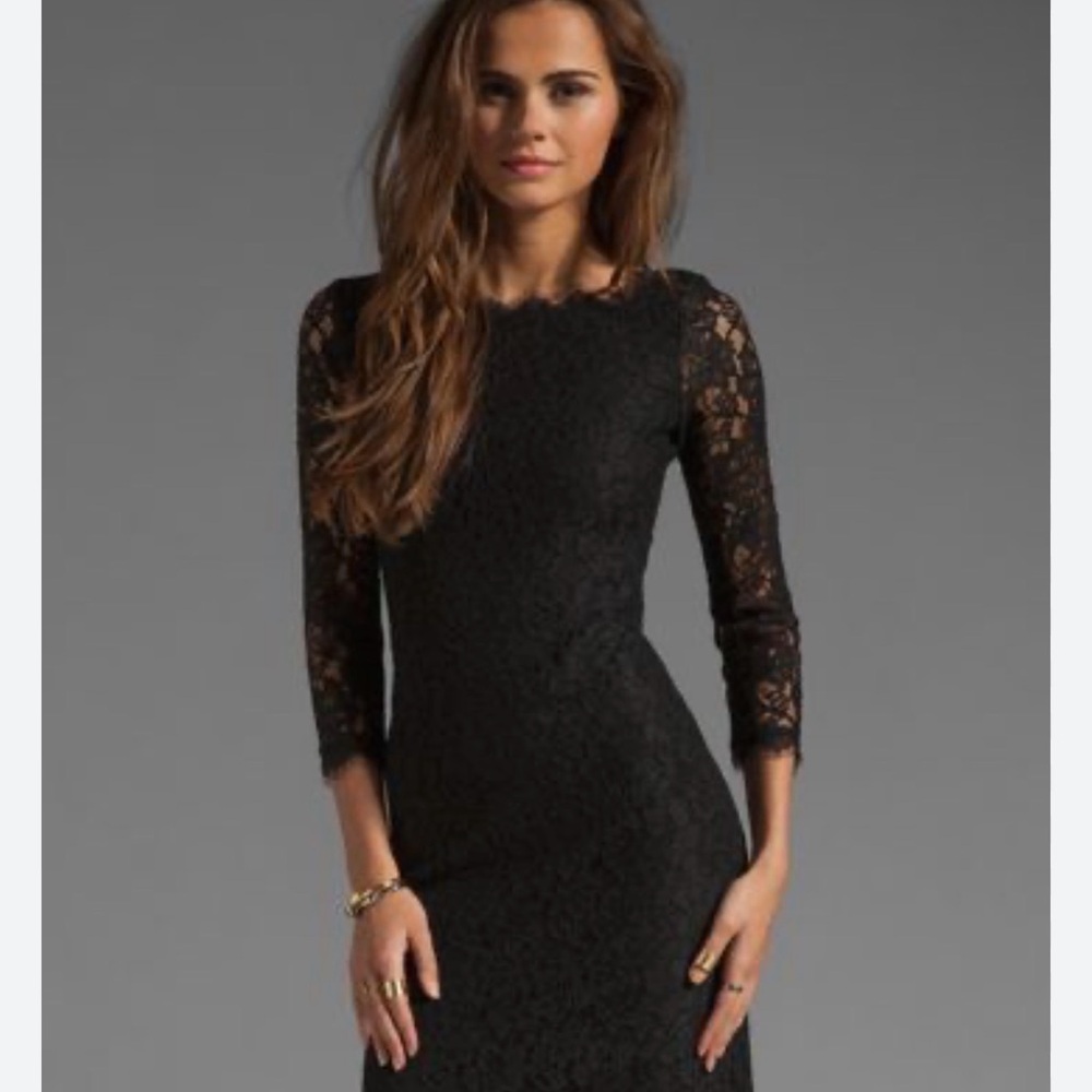 DVF BLACK COCKTAIL DRESS